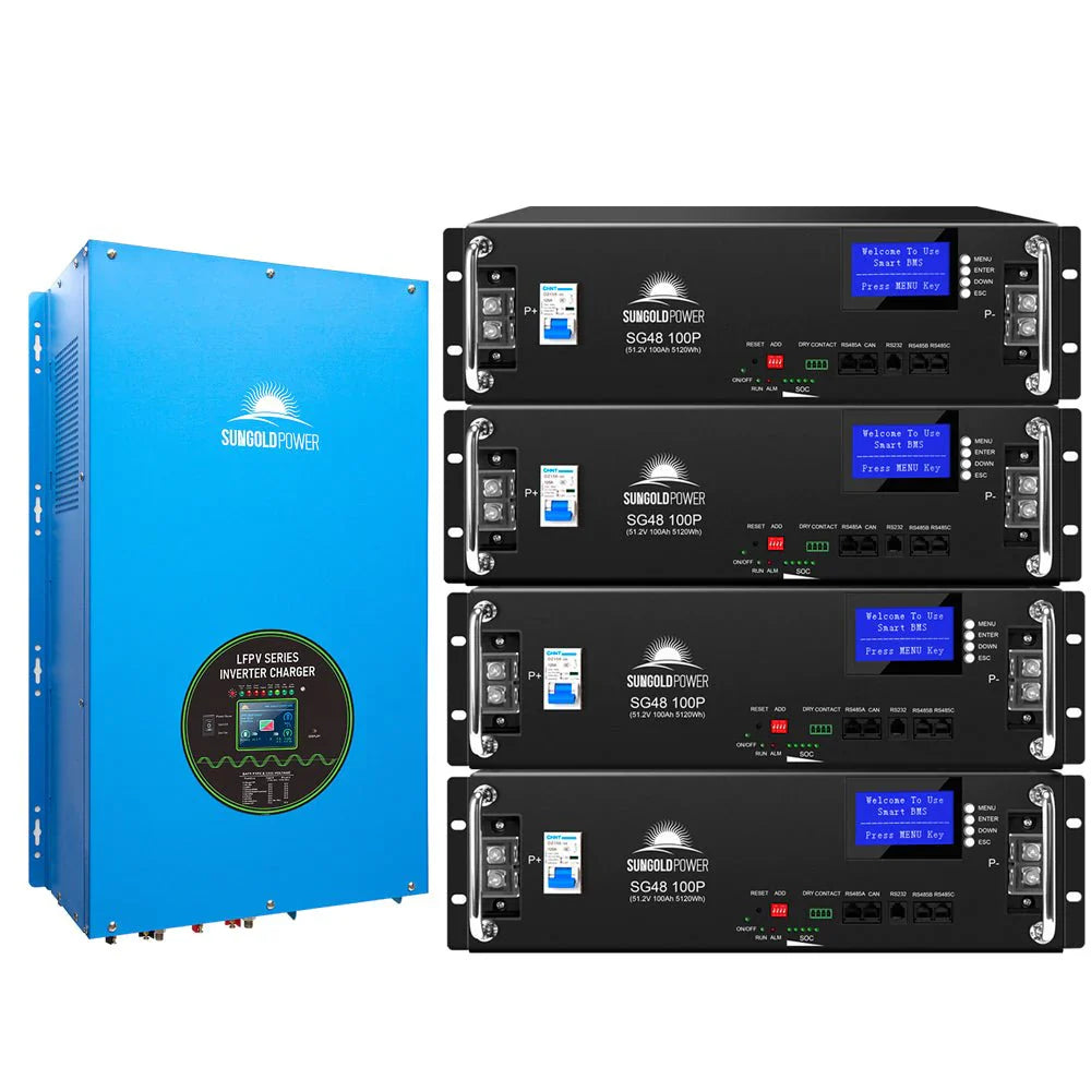 12000W / 15000W / 18000W 48V Split Phase Pure Sine Wave Inverter Charger Solar Ready, Off-Grid, Backup Power