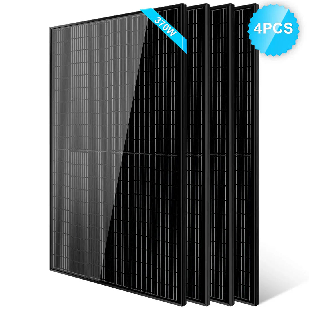 SungoldPower 370W Mono Black PERC Solar Panel – 2 to 20 Pack, 12V, UL 61730, High Efficiency, Sleek Design, Off-Grid Read