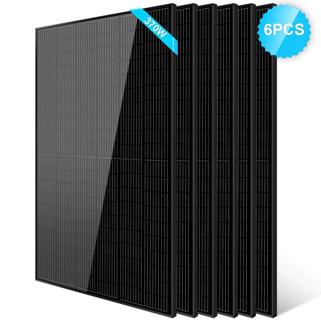 SungoldPower 370W Mono Black PERC Solar Panel – 2 to 20 Pack, 12V, UL 61730, High Efficiency, Sleek Design, Off-Grid Read