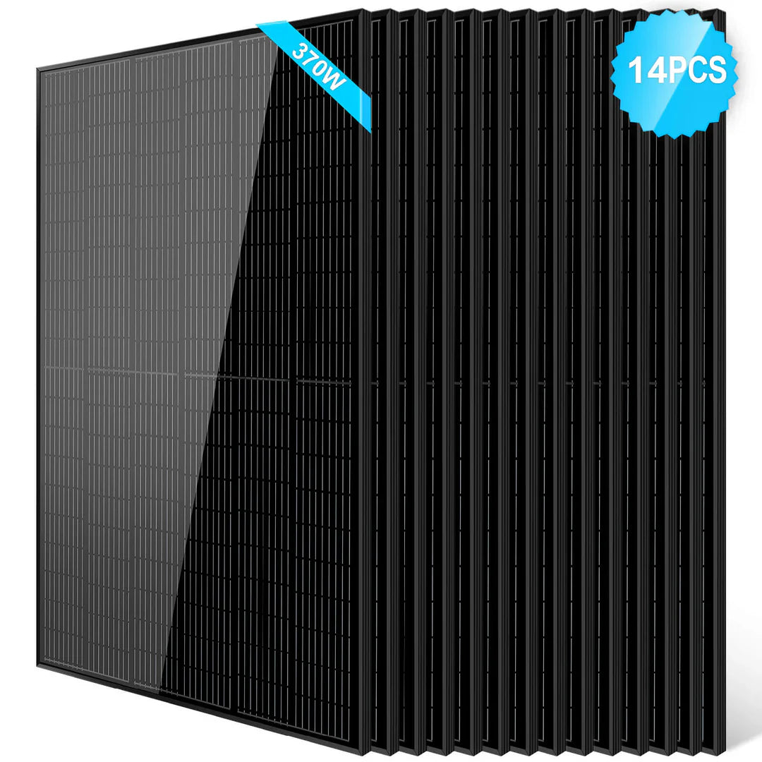 SungoldPower 370W Mono Black PERC Solar Panel – 2 to 20 Pack, 12V, UL 61730, High Efficiency, Sleek Design, Off-Grid Read