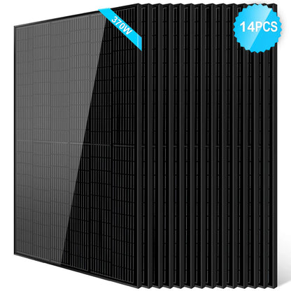 SungoldPower 370W Mono Black PERC Solar Panel – 2 to 20 Pack, 12V, UL 61730, High Efficiency, Sleek Design, Off-Grid Read