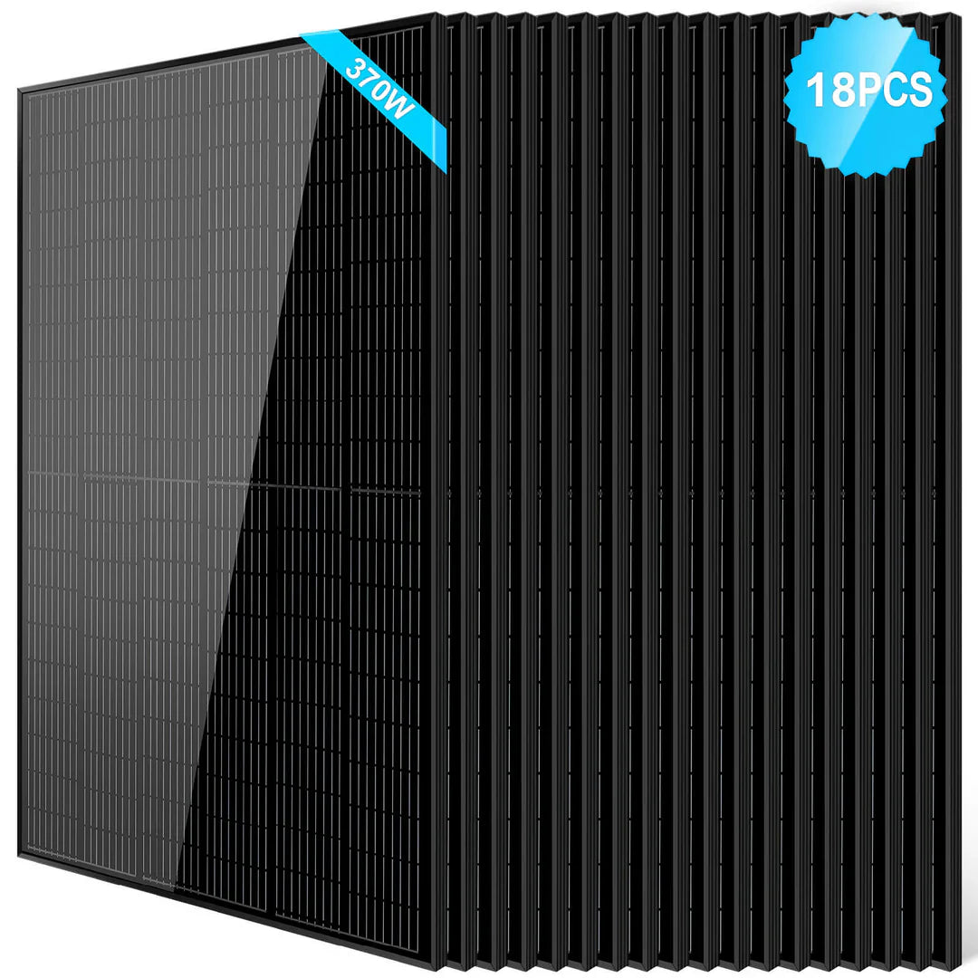 SungoldPower 370W Mono Black PERC Solar Panel – 2 to 20 Pack, 12V, UL 61730, High Efficiency, Sleek Design, Off-Grid Read