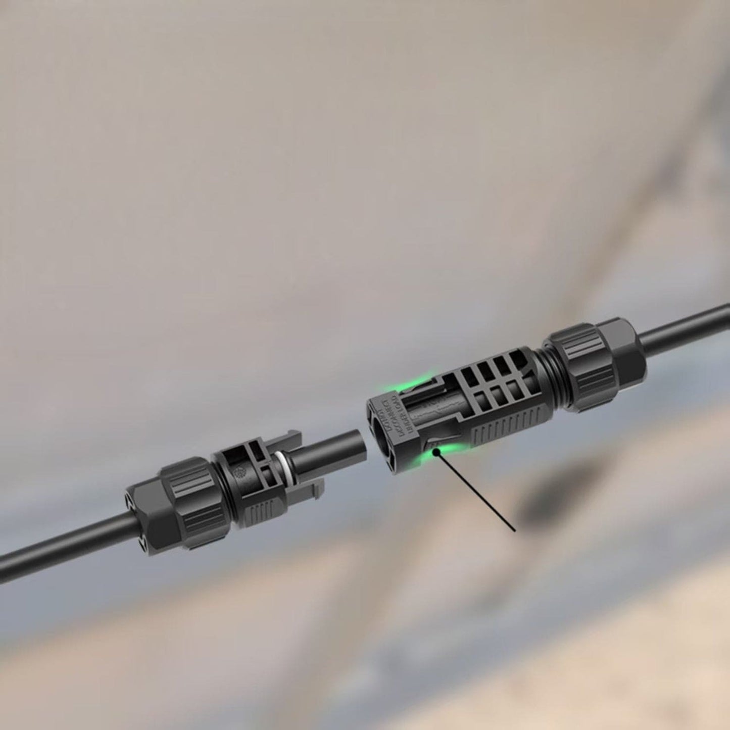 Nature’s Generator 50ft Quick Release MC4 Extension Cables – Solar Panel Extension for MyGrid 10K