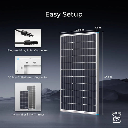Renogy 800W Solar Premium Kit – 12V/24V System with Rover 60A MPPT Controller