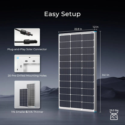 Renogy 600W Solar Premium Kit – 12V/24V System with Rover 60A MPPT Controller
