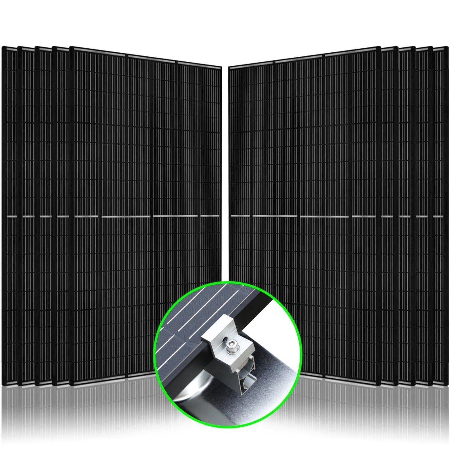 410 Watt Monocrystalline Solar Panel (10 Pack) with Roof Mount Rack