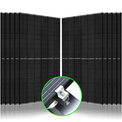 410 Watt Monocrystalline Solar Panel (10 Pack) with Roof Mount Rack