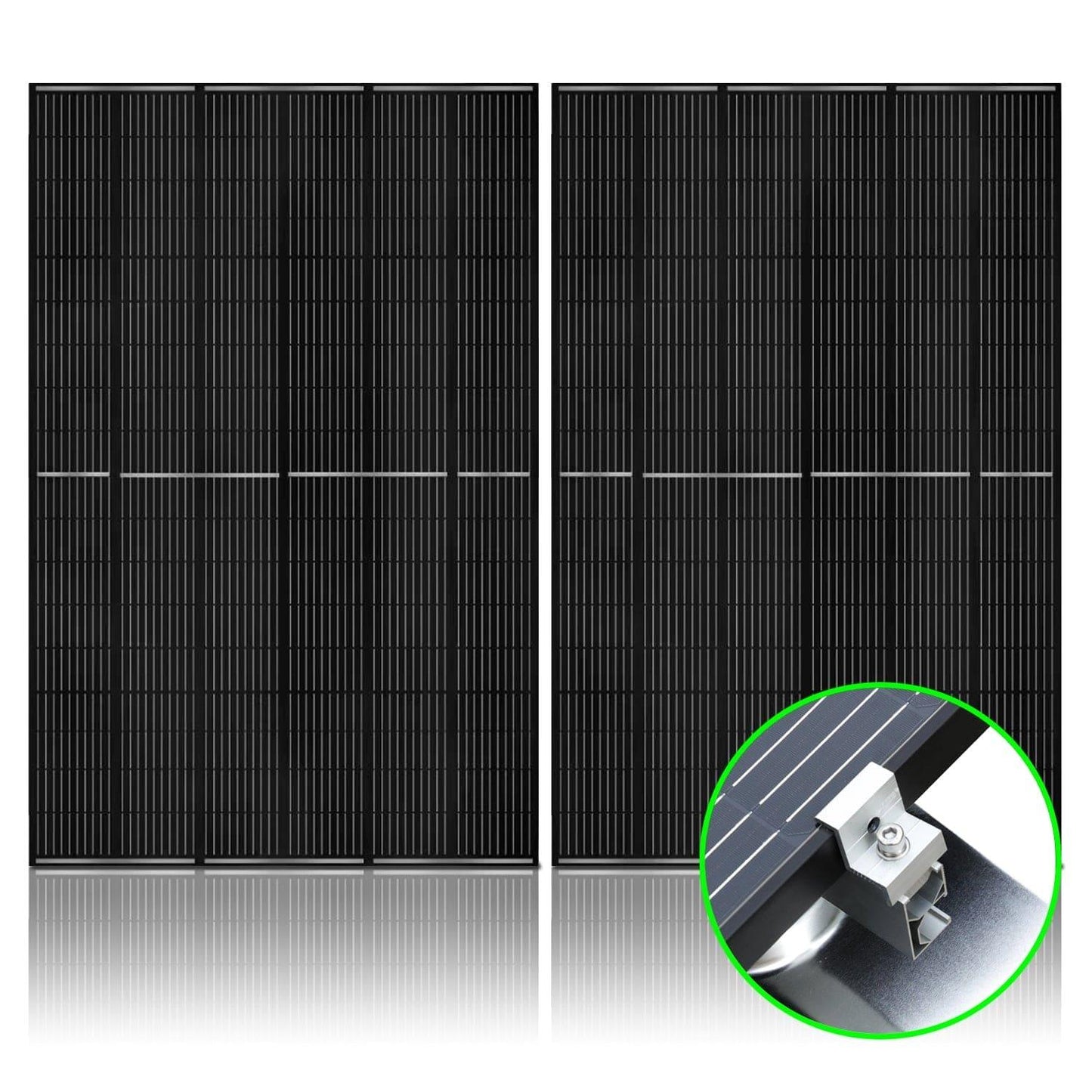 Nature’s Generator 2x 410W Solar Panel Kit – Monocrystalline Panels with Roof-Specific Mount Rack (Concrete, Metal, Shingles, Tile