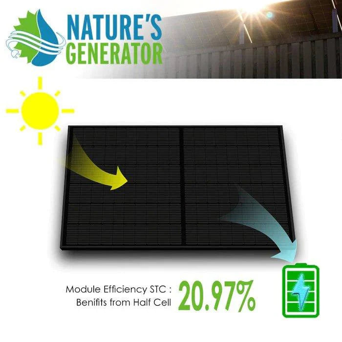 Nature’s Generator 2x 410W Solar Panel Kit – Monocrystalline Panels with Roof-Specific Mount Rack (Concrete, Metal, Shingles, Tile
