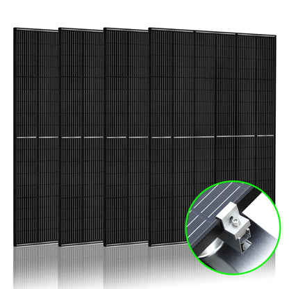 410 Watt Monocrystalline Solar Panel (4 Pack) with Roof Mount Rack