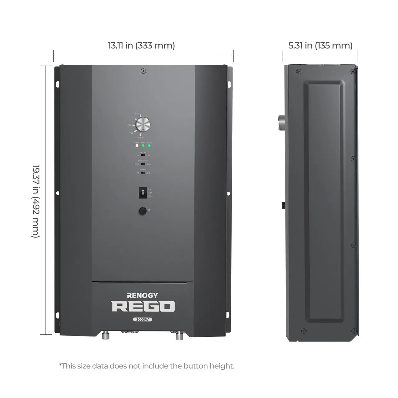 REGO 3000W 12V Pure Sine Wave HF Inverter Charger – Split-phase Design