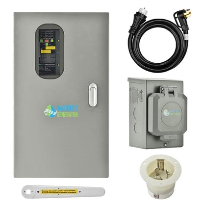 Nature’s Generator MyGrid 10K Series – 10KW House Battery Backup Kits with 50A Automatic Transfer Switch & Solar Options