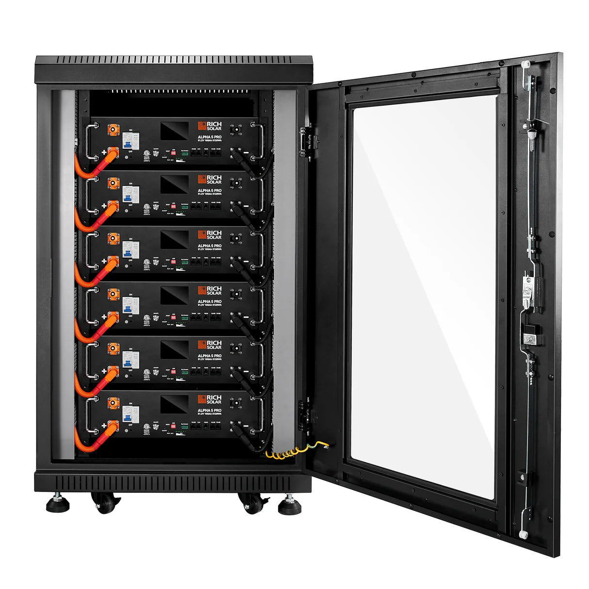 Rich Solar ALPHA 5 PRO Series  48V 100Ah LiFePO4 Server Rack Battery  UL1973 & UL9540A Certified  Bluetooth, Smart BMS, Heating Option  Residential, Commercial, Off-Gri