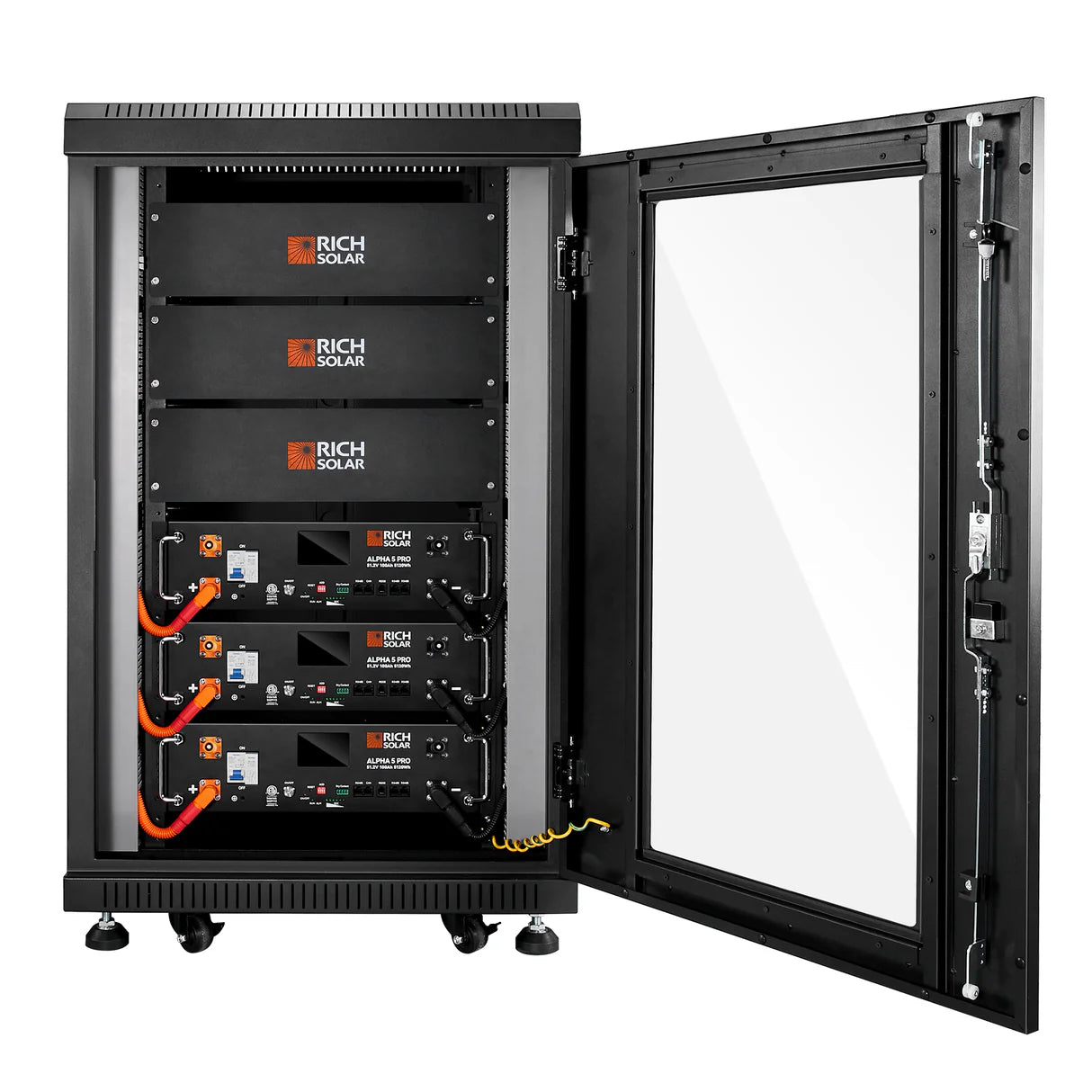Rich Solar ALPHA 5 PRO Series  48V 100Ah LiFePO4 Server Rack Battery  UL1973 & UL9540A Certified  Bluetooth, Smart BMS, Heating Option  Residential, Commercial, Off-Gri