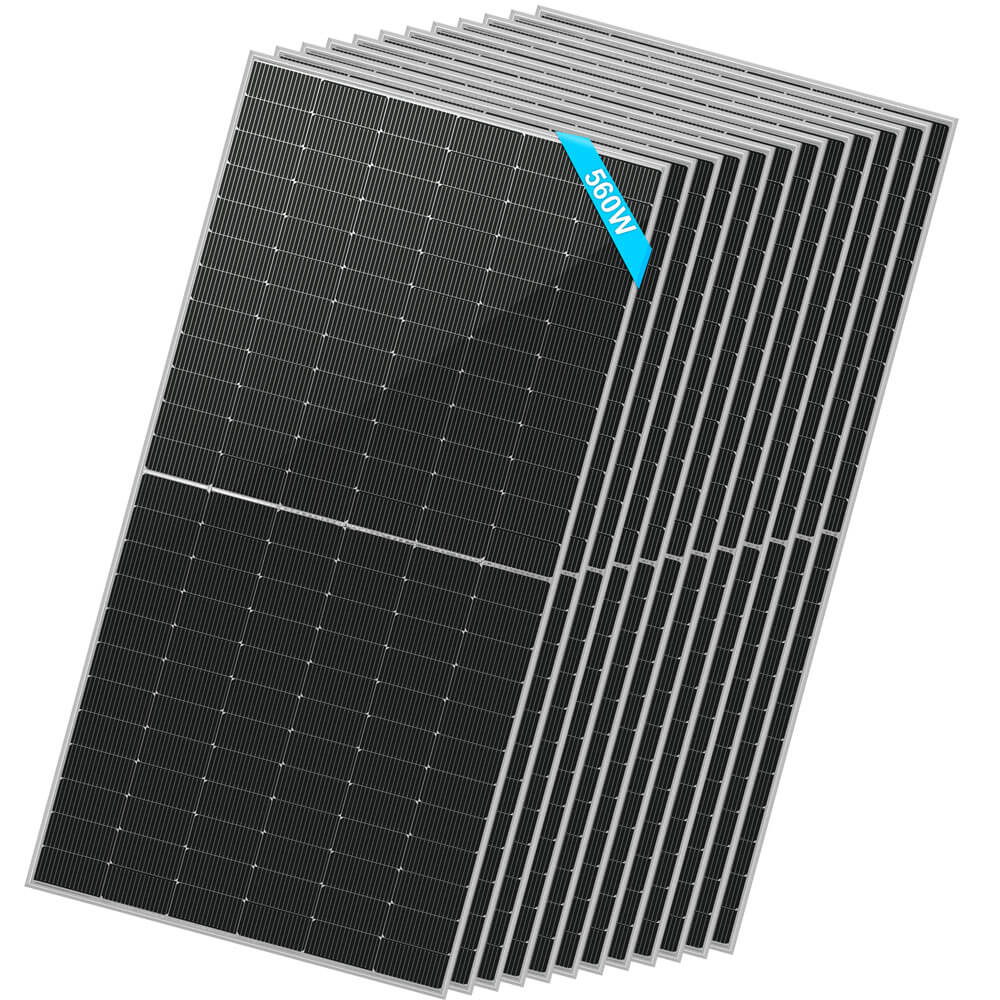 560W Bifacial Monocrystalline PERC Solar Panel – High Efficiency, 25-Year Warranty