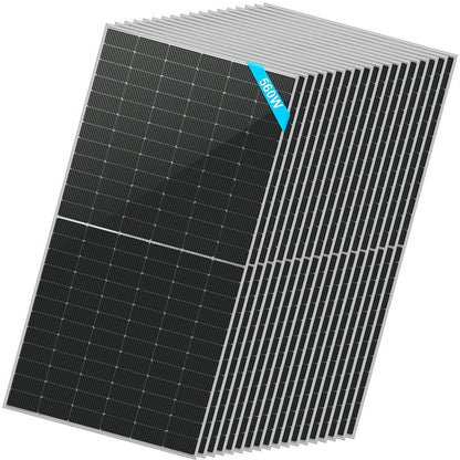 560W Bifacial Monocrystalline PERC Solar Panel – High Efficiency, 25-Year Warranty