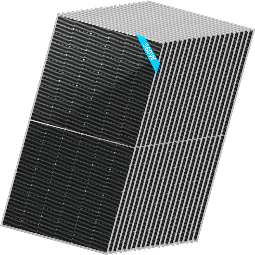 560W Bifacial Monocrystalline PERC Solar Panel – High Efficiency, 25-Year Warranty