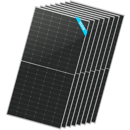 560W Bifacial Monocrystalline PERC Solar Panel – High Efficiency, 25-Year Warranty
