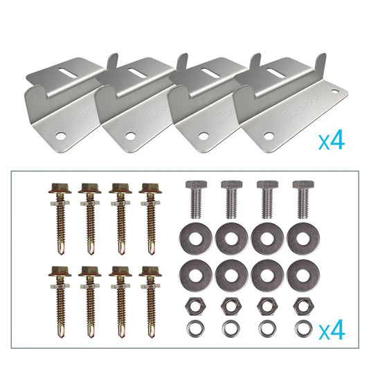 Renogy Solar Panel Mounting Z Bracket – Set of 4