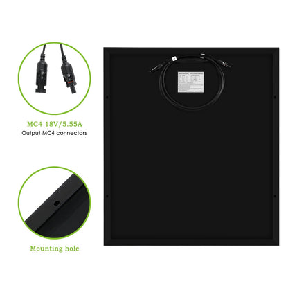 ROCKSOLAR 1000W 12V RV Solar System – Rigid Panel Kit with Battery, Inverter & MPPT Controller