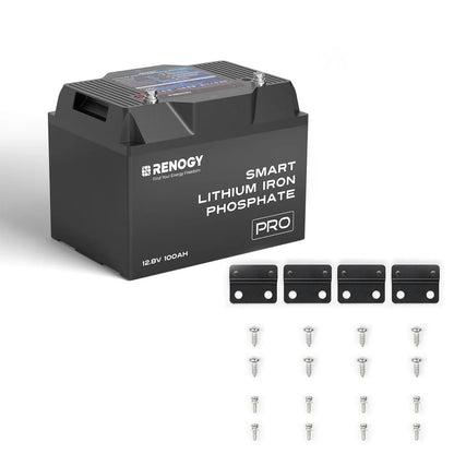 Renogy Pro 100Ah Smart LiFePO4 Battery – 12V Deep Cycle with Bluetooth & Self-Heating