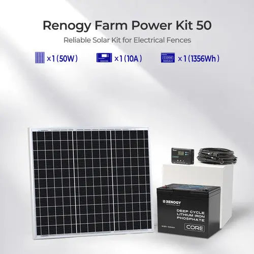 Renogy Farm Solution Solar Kit – 12V Off-Grid Power System for Agricultural Use