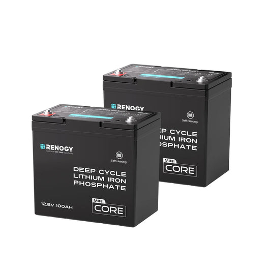 Renogy Core Mini 100Ah LiFePO4 Battery – 12V DuoHeat Tech with Bluetooth