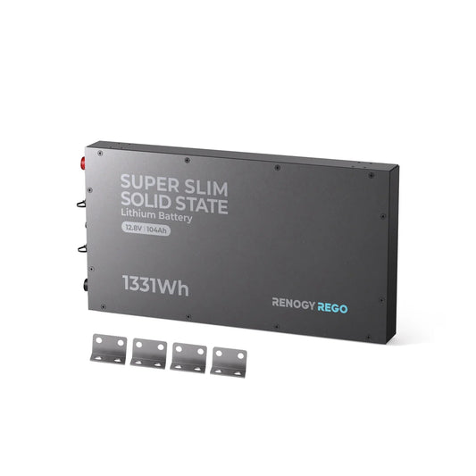 Renogy REGO 104Ah Solid State LiFePO4 Battery – 12V Super Slim Deep Cycle