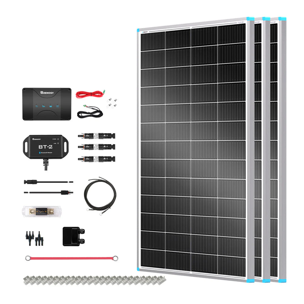 Renogy 600W Solar RV Kit – 12V Off-Grid System with Flush-Mount Controller