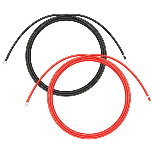 Charge Controller to Battery Extension Cable – Red & Black Pair, 8AWG/10AWG Options