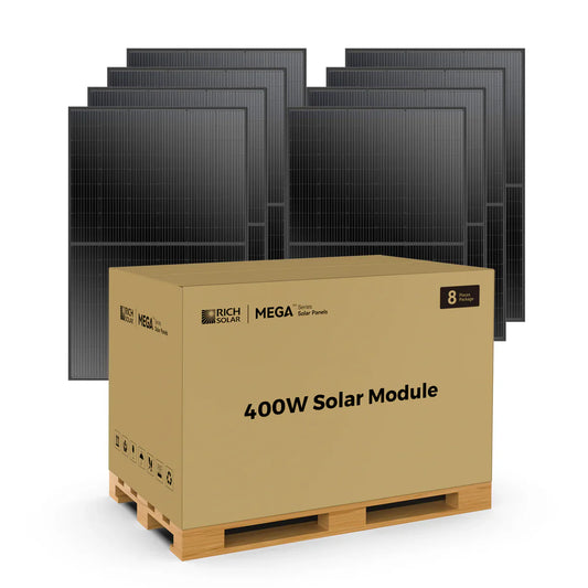 Rich Solar MEGA 400 400W 24V Solar Panel Pallet for Residential & Commercial Installations