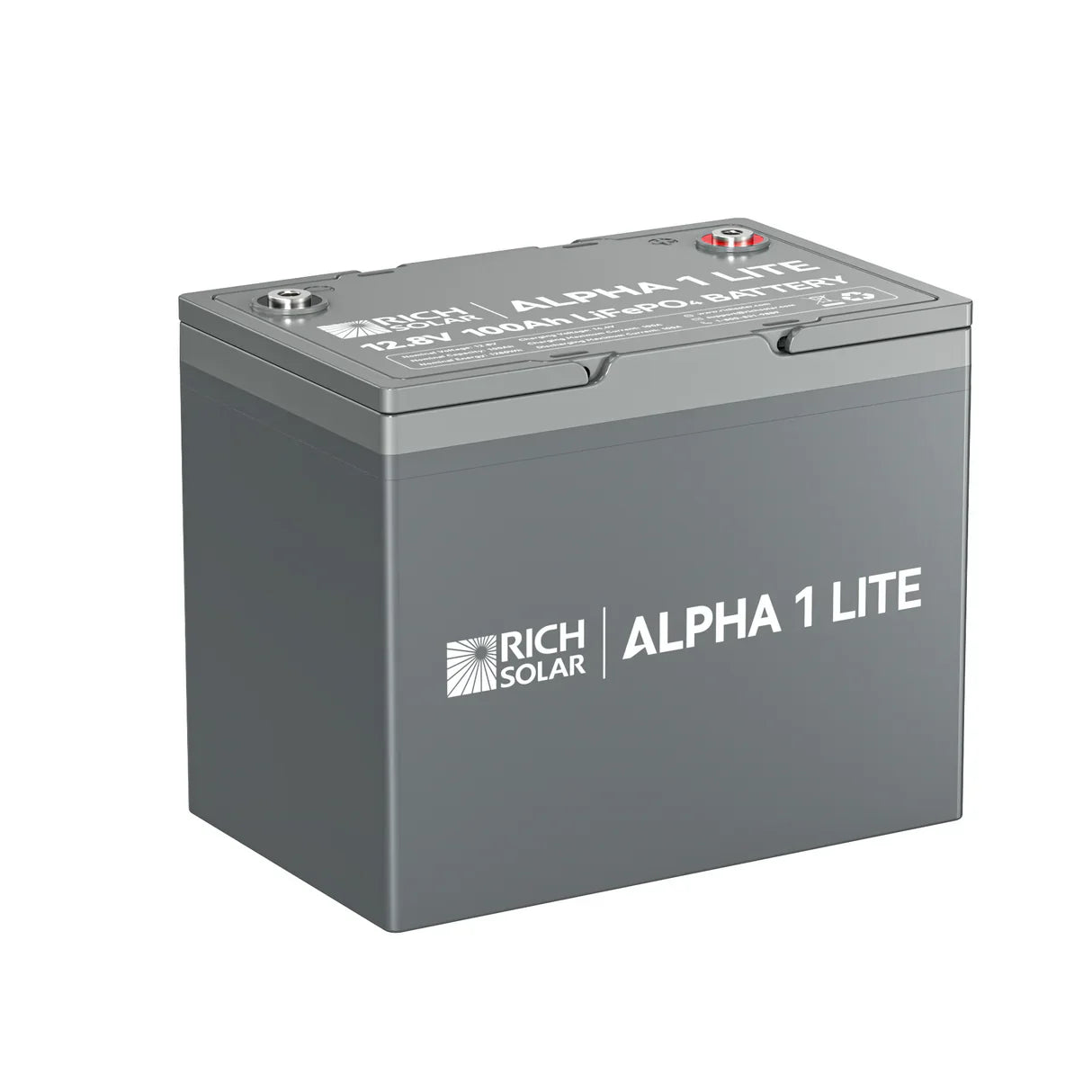 Rich Solar ALPHA 1 Series  12V 100Ah LiFePO4 Lithium Battery  LITE, PRO, Standard  Lightweight, Deep Cycle, Smart BMS  RV, Trailer, Van, Boat, Off-Grid