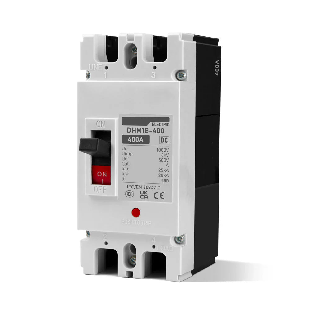 400A DC Breaker for Solar Systems, High Current Protection, DIN Rail Mount