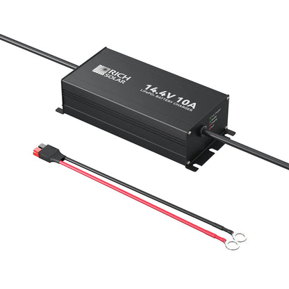 Rich Solar 12V (14.4V) 10A LiFePO4 Battery Charger 100–240VAC Smart Protection