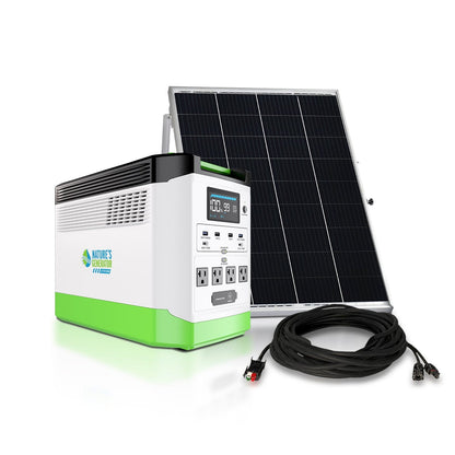 Nature’s Generator Lithium 1800 Solar Generator – 1800W Portable Power Station with LiFePO4 Battery