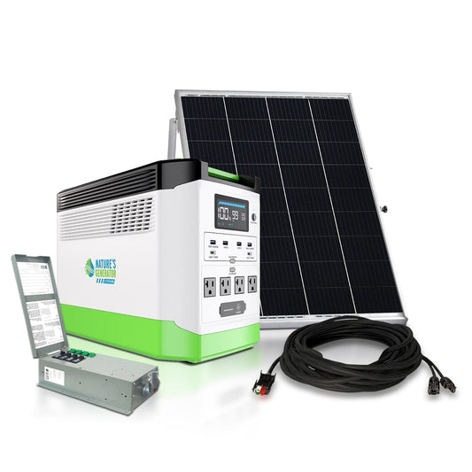 Nature's Generator Lithium 1800 Solar Generator and Transfer Switch