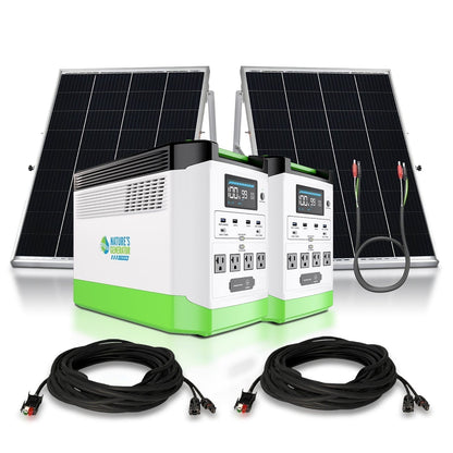 Nature’s Generator Lithium 1800 Solar Generator – 1800W Portable Power Station with LiFePO4 Battery