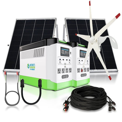 Nature’s Generator Lithium 1800 Solar and Wind Generator – Expandable Backup Power System