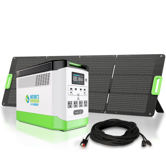 Nature’s Generator Lithium 1800 Solar Generator – 1800W Portable Power Station with LiFePO4 Battery