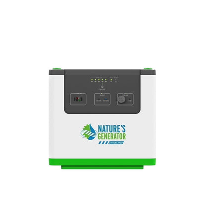 Nature’s Generator Lithium 3600 Solar Generator with Transfer Switch – Expandable Backup Power System