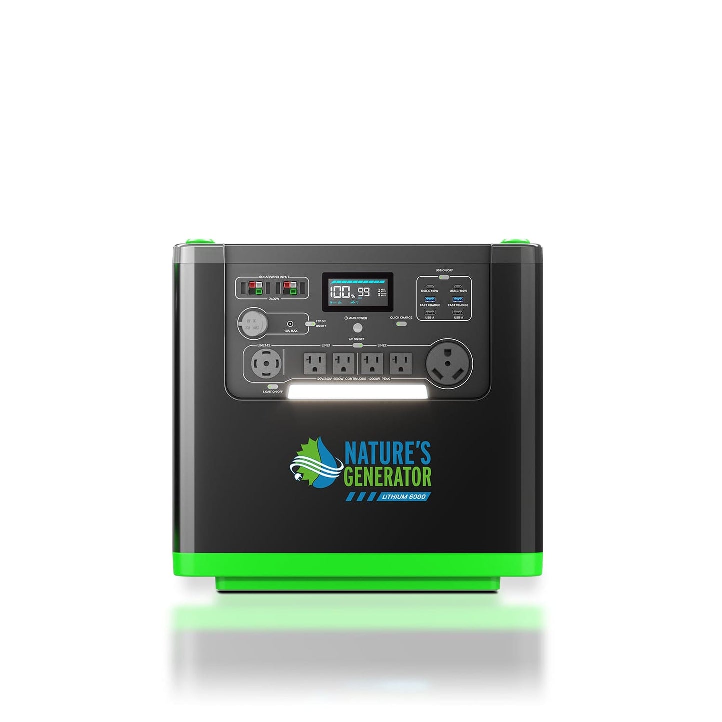Nature’s Generator Lithium 6000 Series – 6000W to 12KW LiFePO4 Solar Backup Systems with App Control & 240V Output