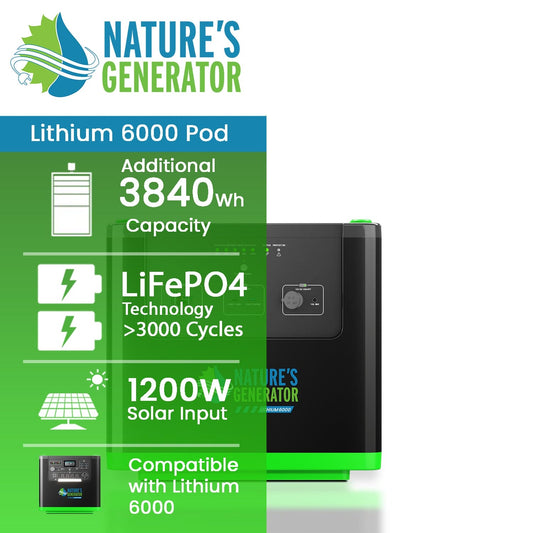 Nature’s Generator Lithium 6000 Power Pod – Expandable Battery Module