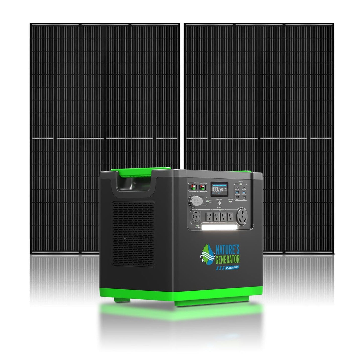 Nature’s Generator Lithium 6000 Series – 6000W Solar Generator Kits with Folding or Rigid Panels