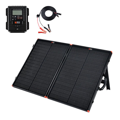 Rich Solar MEGA 100W Portable Briefcase Solar Panel Kit – 12V Charging for Generators & Power Stations
