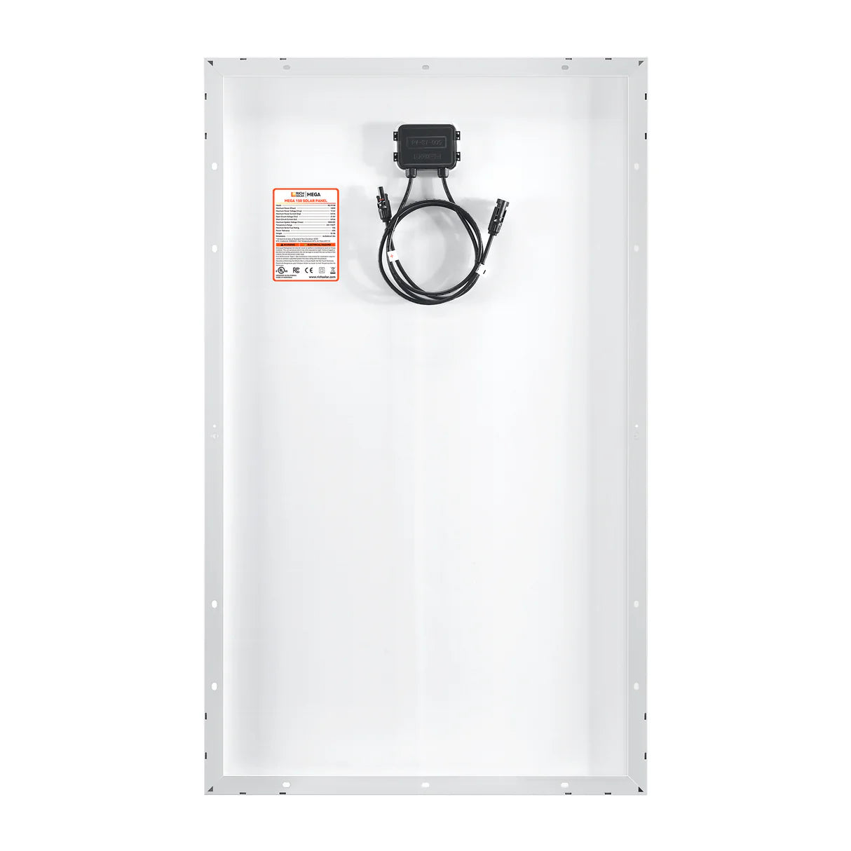 Rich Solar MEGA 150 150W 12V Solar Panel for Off-Grid RVs, Cabins & Trailer