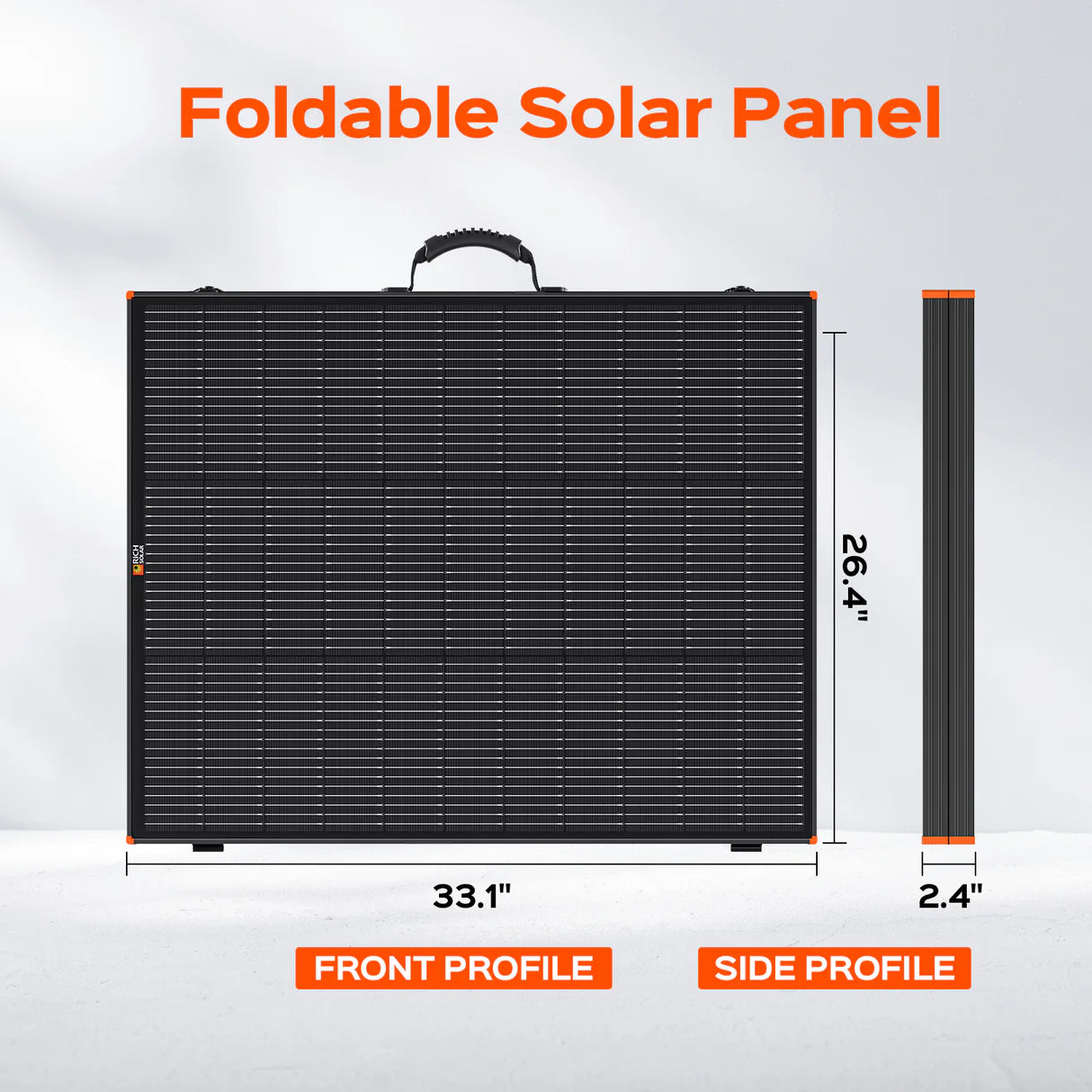 Rich Solar MEGA 200W Portable Briefcase Solar Panel Kit – 12V Monocrystalline, Foldable with Kickstand