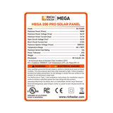 Rich Solar MEGA 200 PRO – 200W 24V Monocrystalline Solar Panel for Premium Off-Grid Systems