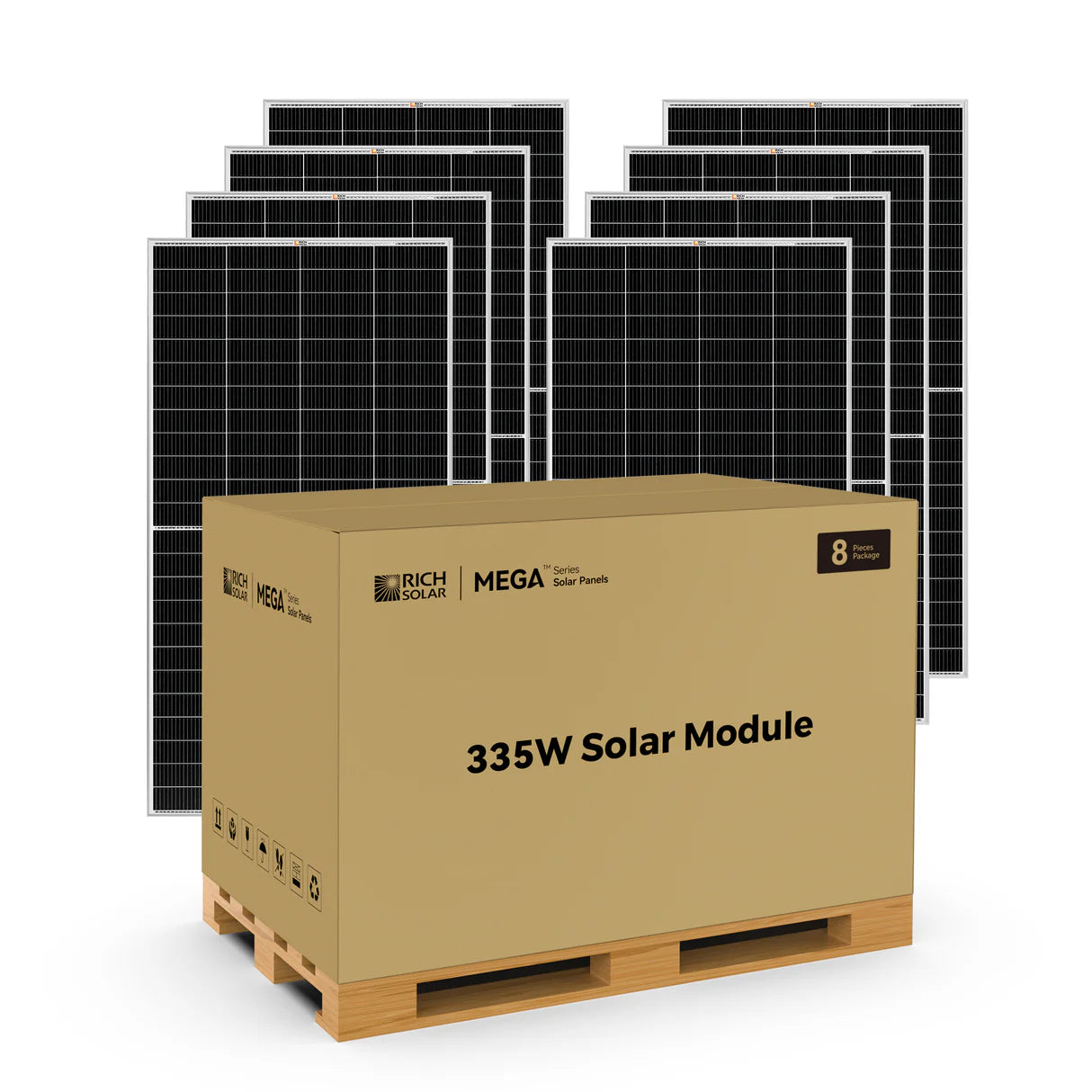 Rich Solar MEGA 335 PRO 335W 24V Solar Panel Pallet for Residential & Commercial Use