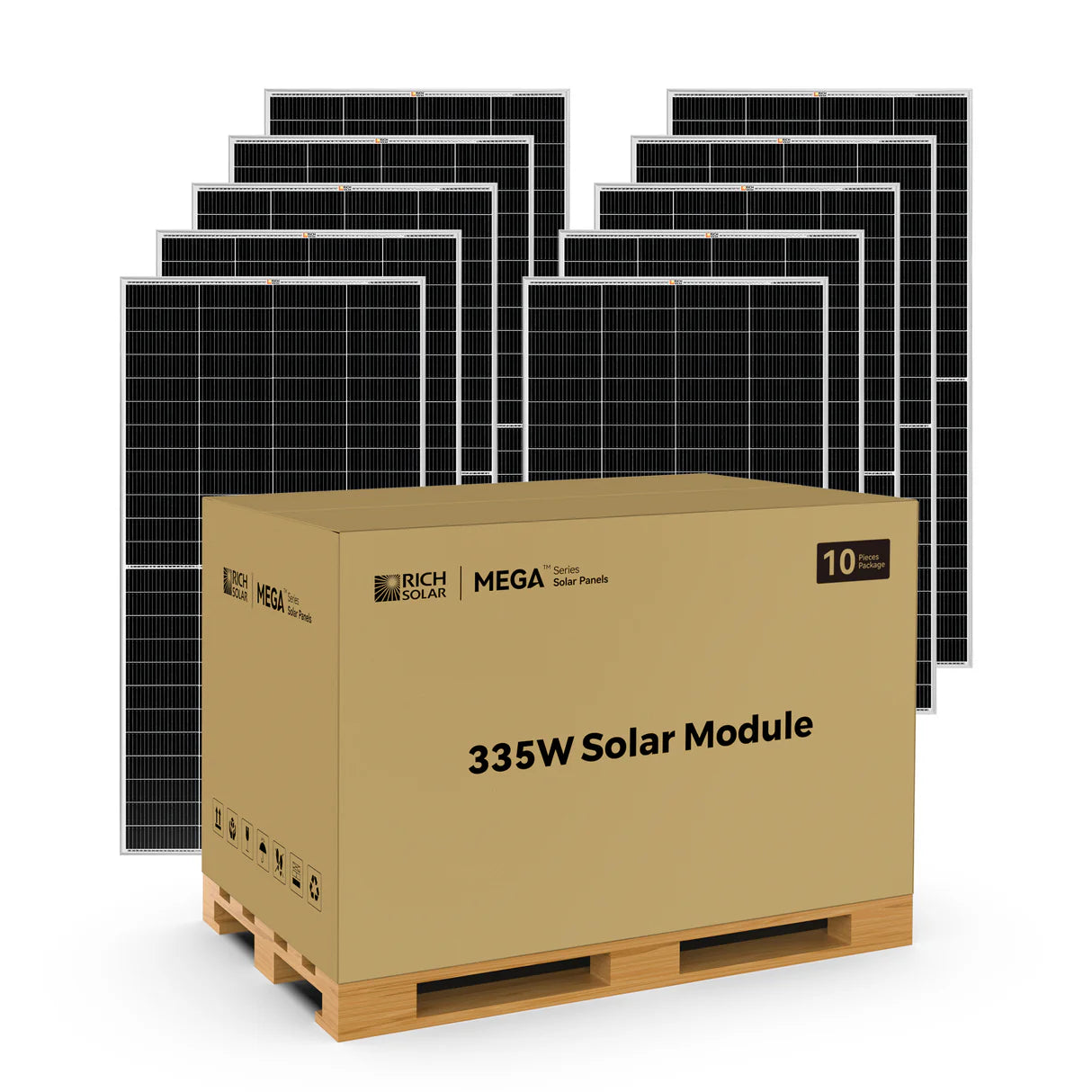 Rich Solar MEGA 335 PRO 335W 24V Solar Panel Pallet for Residential & Commercial Use