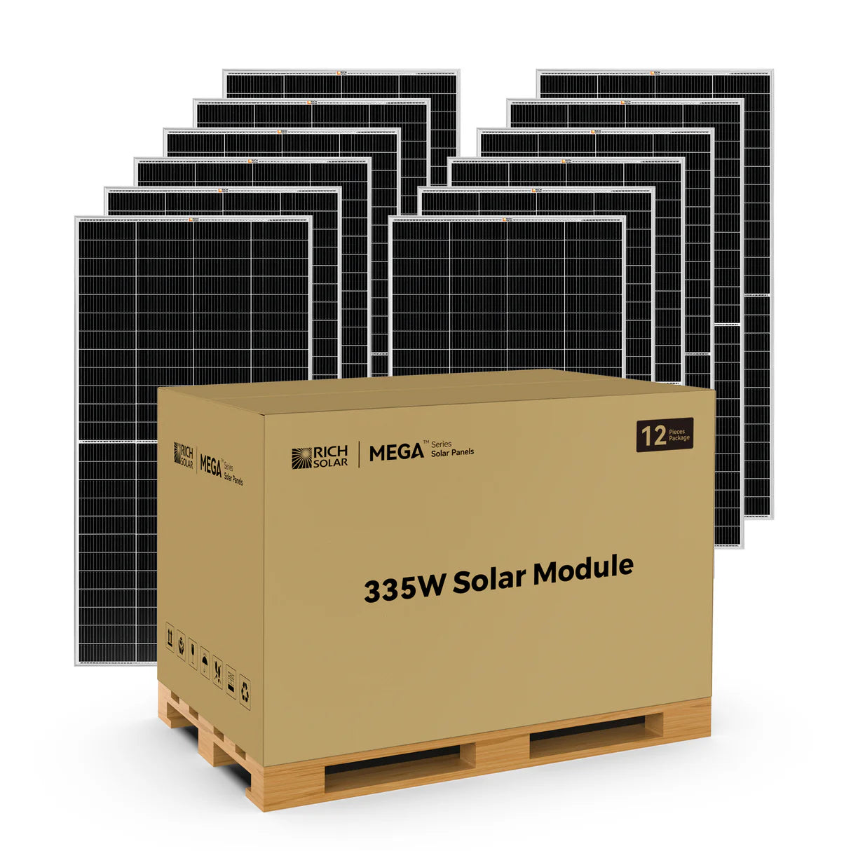 Rich Solar MEGA 335 PRO 335W 24V Solar Panel Pallet for Residential & Commercial Use